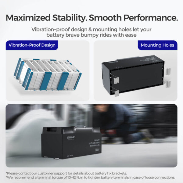 PRO 12-Volt 200Ah Smart LifePO4 Battery w/Bluetooth & Self-heating 2 Pack - Image 4